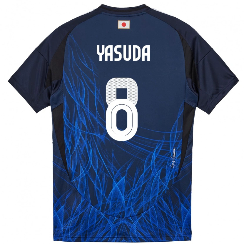 Danxen Homme Maillot Japon Kenshin Yasuda #8 Bleu Foncé Tenues Domicile 24-26 T-Shirt