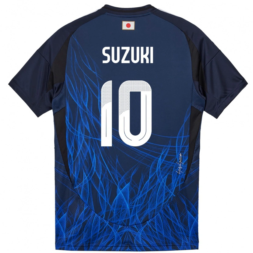 Danxen Homme Maillot Japon Yuito Suzuki #10 Bleu Foncé Tenues Domicile 24-26 T-Shirt