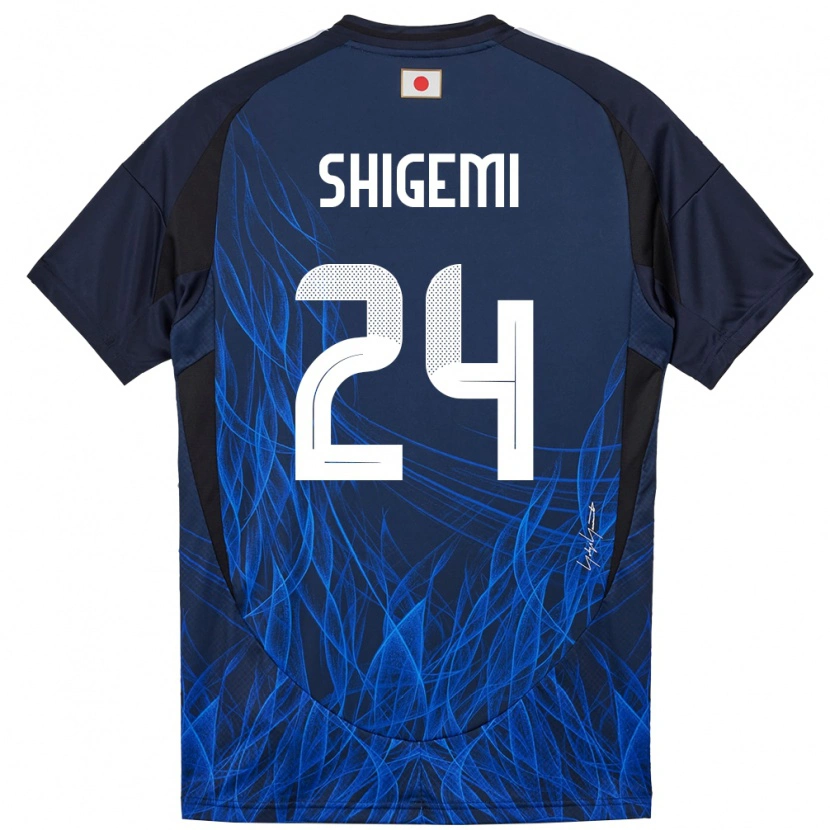 Danxen Homme Maillot Japon Masato Shigemi #24 Bleu Foncé Tenues Domicile 24-26 T-Shirt