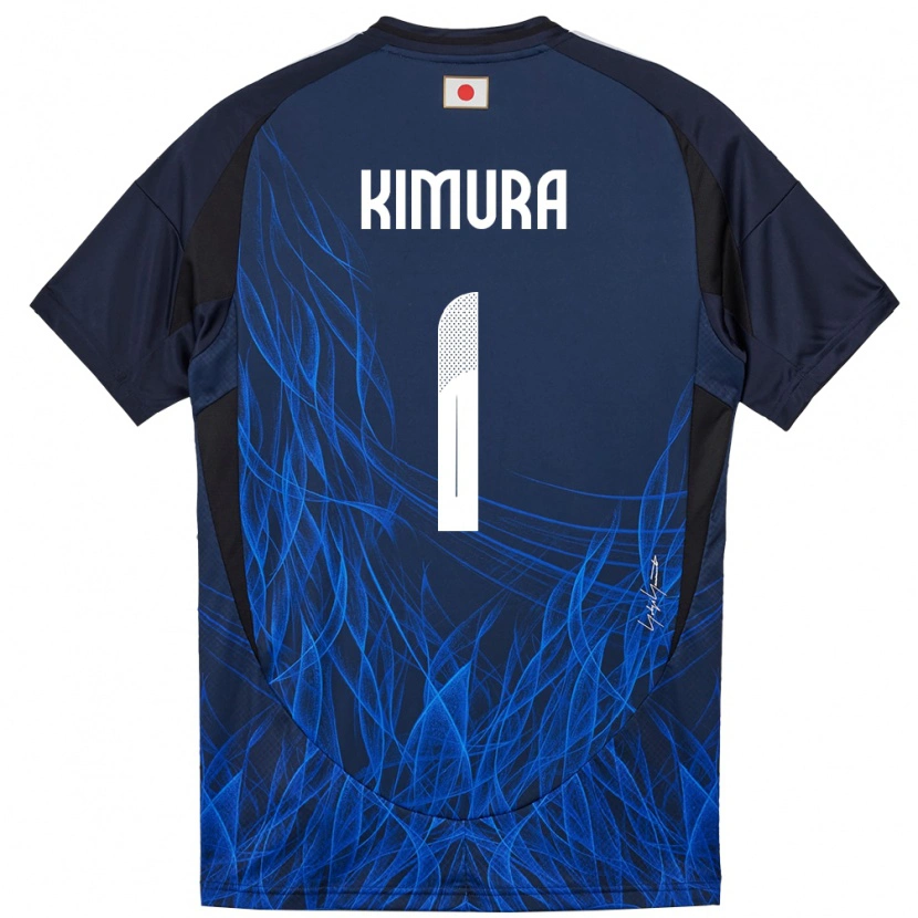 Danxen Homme Maillot Japon Ryoya Kimura #1 Bleu Foncé Tenues Domicile 24-26 T-Shirt