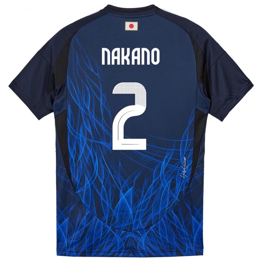 Danxen Homme Maillot Japon Shinya Nakano #2 Bleu Foncé Tenues Domicile 24-26 T-Shirt