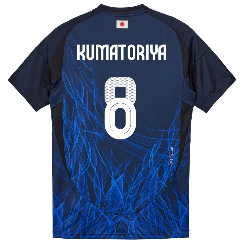 Danxen Homme Maillot Japon Issei Kumatoriya #8 Bleu Foncé Tenues Domicile 24-26 T-Shirt
