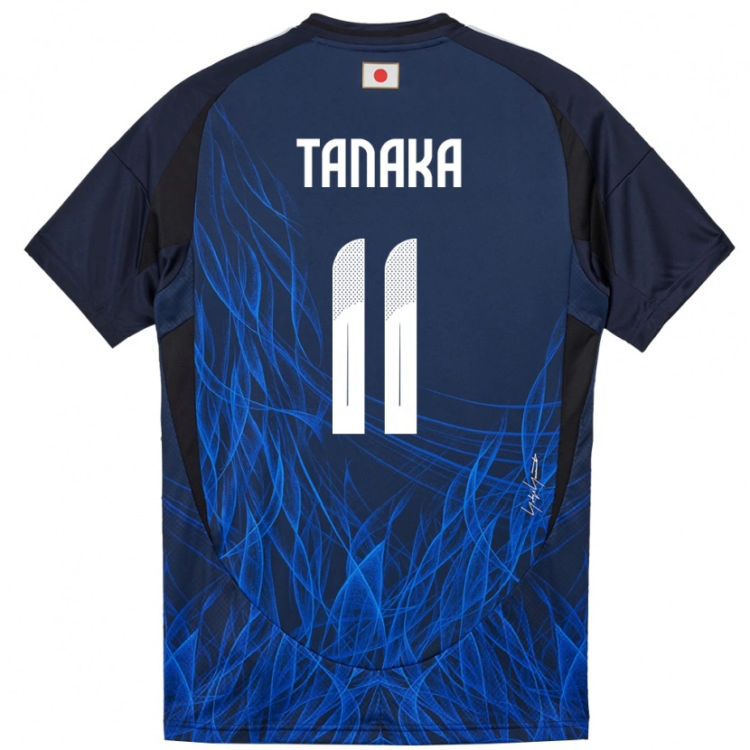 Danxen Homme Maillot Japon Mina Tanaka #11 Bleu Foncé Tenues Domicile 24-26 T-Shirt