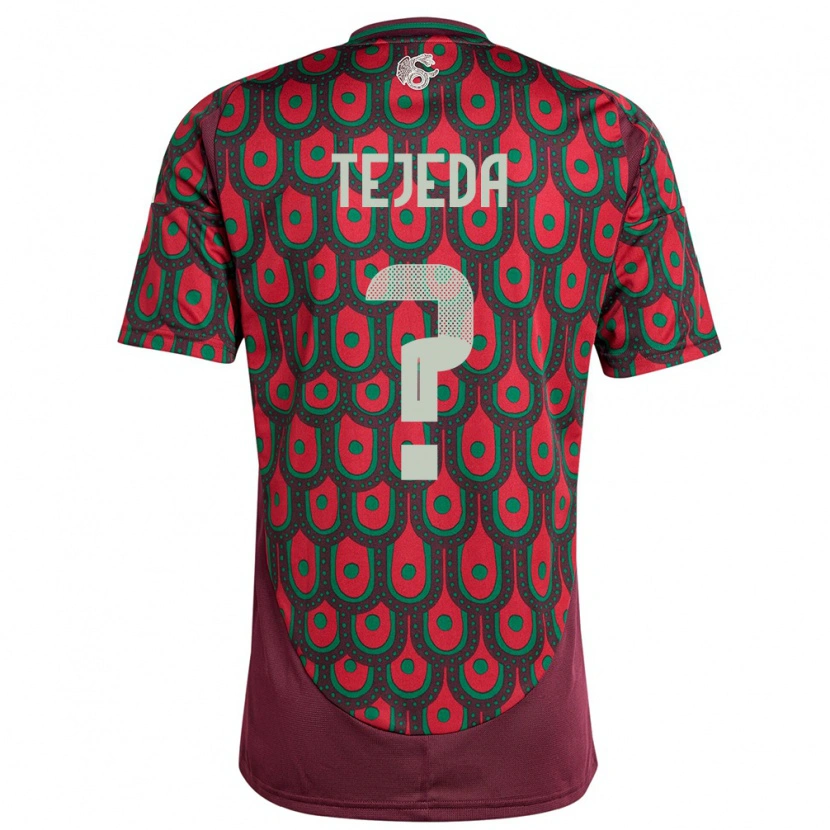 Danxen Homme Maillot Mexique Saulo Tejeda #0 Bordeaux Tenues Domicile 24-26 T-Shirt
