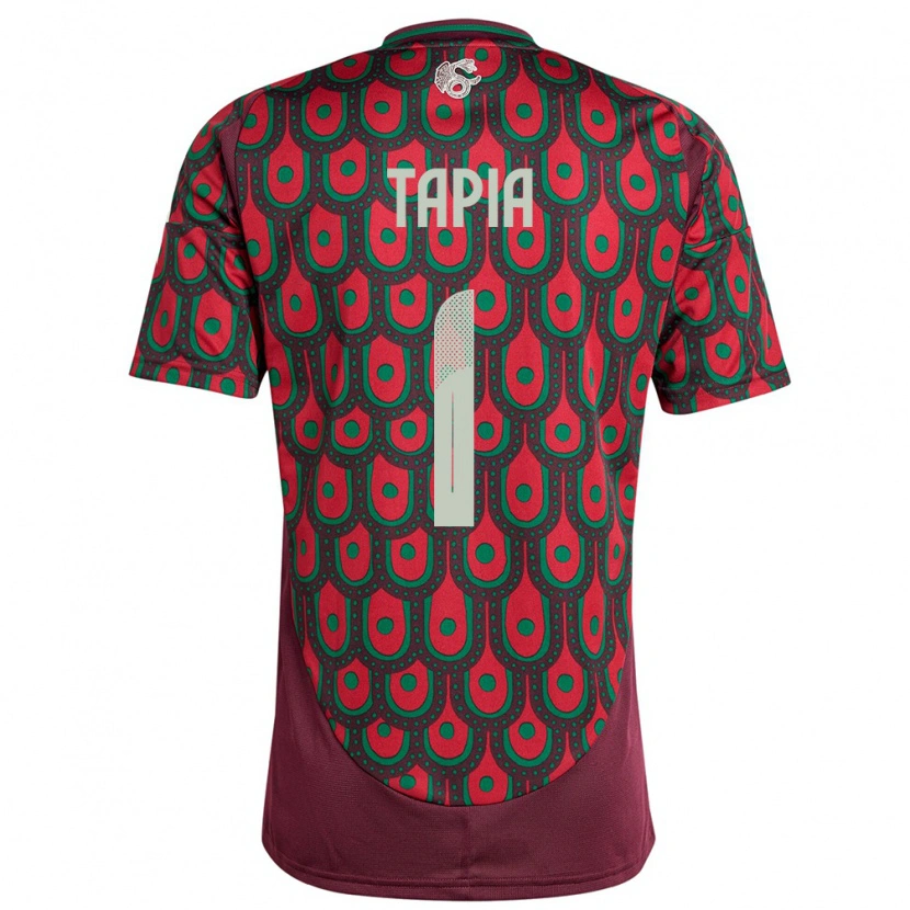 Danxen Homme Maillot Mexique Fernando Tapia #1 Bordeaux Tenues Domicile 24-26 T-Shirt