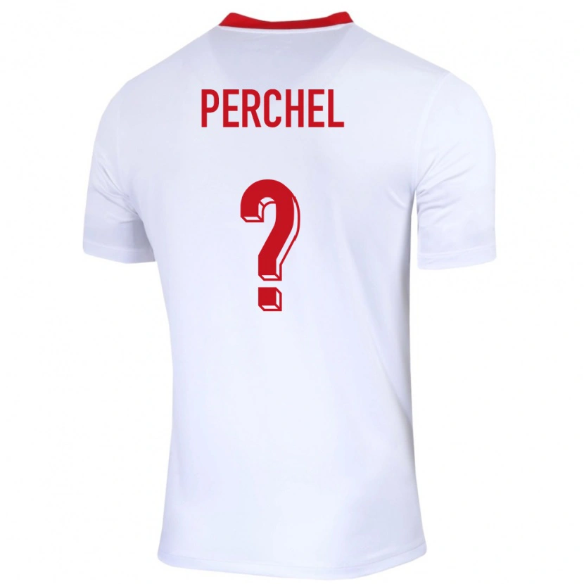 Danxen Homme Maillot Pologne Michal Perchel #0 Blanc Tenues Domicile 24-26 T-Shirt