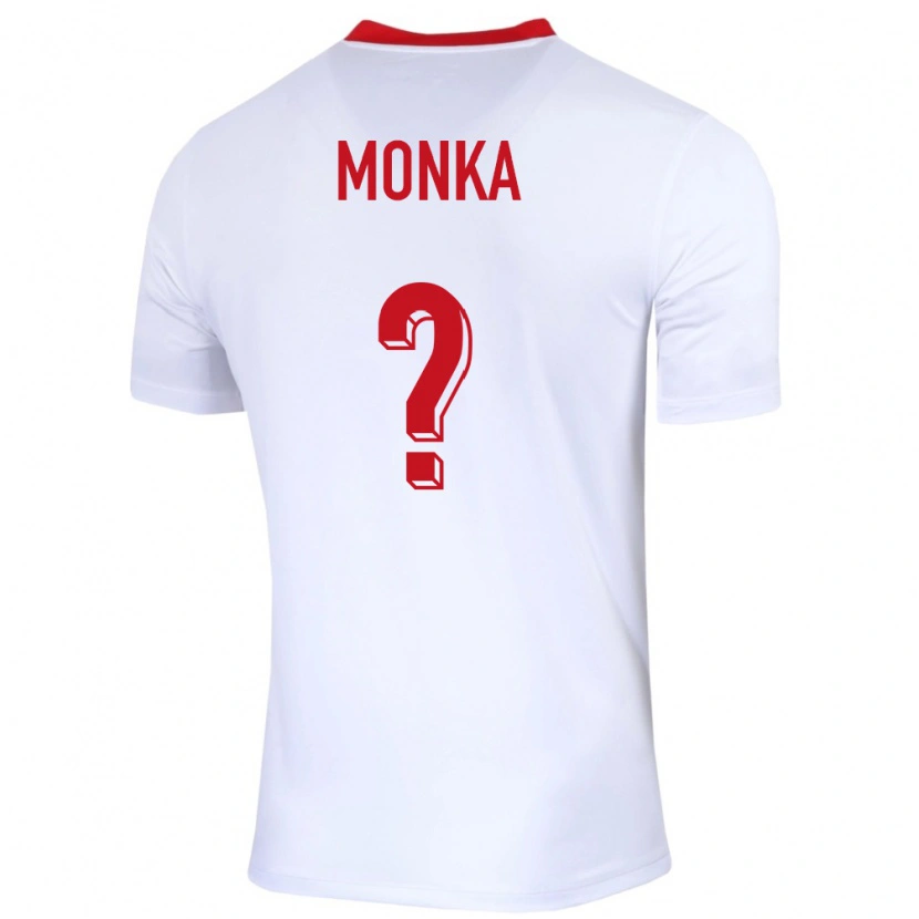 Danxen Homme Maillot Pologne Wojciech Monka #0 Blanc Tenues Domicile 24-26 T-Shirt