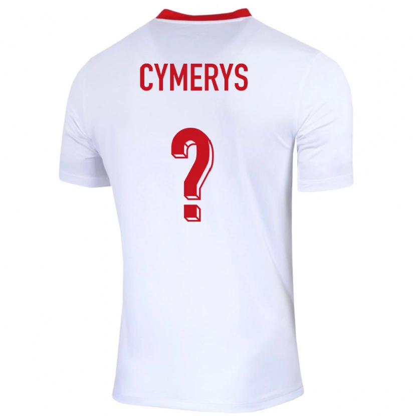Danxen Homme Maillot Pologne Konrad Cymerys #0 Blanc Tenues Domicile 24-26 T-Shirt