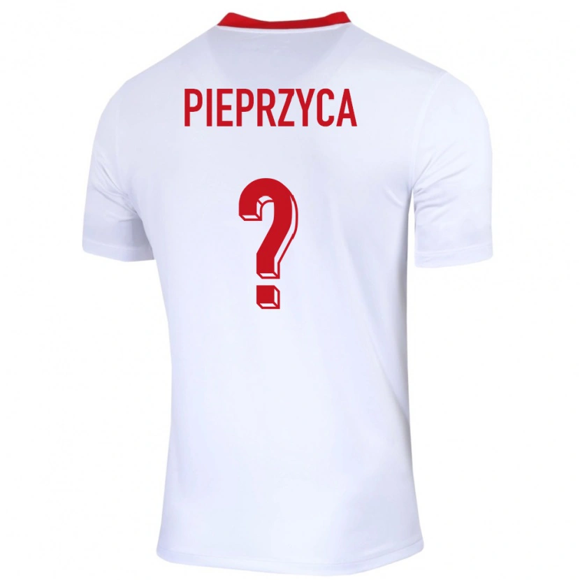 Danxen Homme Maillot Pologne Igor Pieprzyca #0 Blanc Tenues Domicile 24-26 T-Shirt