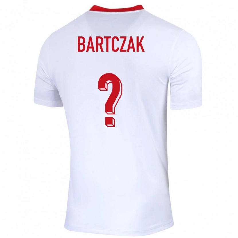 Danxen Homme Maillot Pologne Piotr Bartczak #0 Blanc Tenues Domicile 24-26 T-Shirt