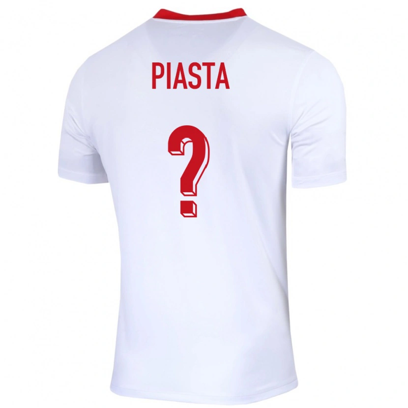 Danxen Homme Maillot Pologne Szymon Piasta #0 Blanc Tenues Domicile 24-26 T-Shirt