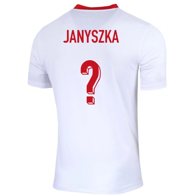 Danxen Homme Maillot Pologne Hubert Janyszka #0 Blanc Tenues Domicile 24-26 T-Shirt