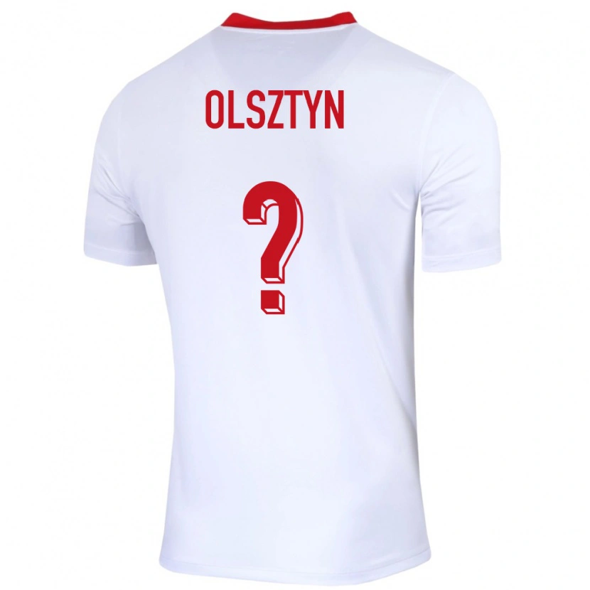 Danxen Homme Maillot Pologne Aleks Olsztyn #0 Blanc Tenues Domicile 24-26 T-Shirt