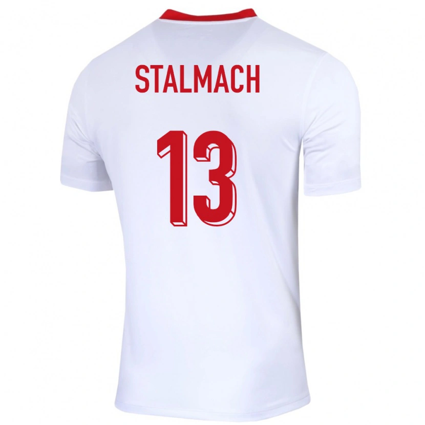 Danxen Homme Maillot Pologne Dariusz Stalmach #13 Blanc Tenues Domicile 24-26 T-Shirt