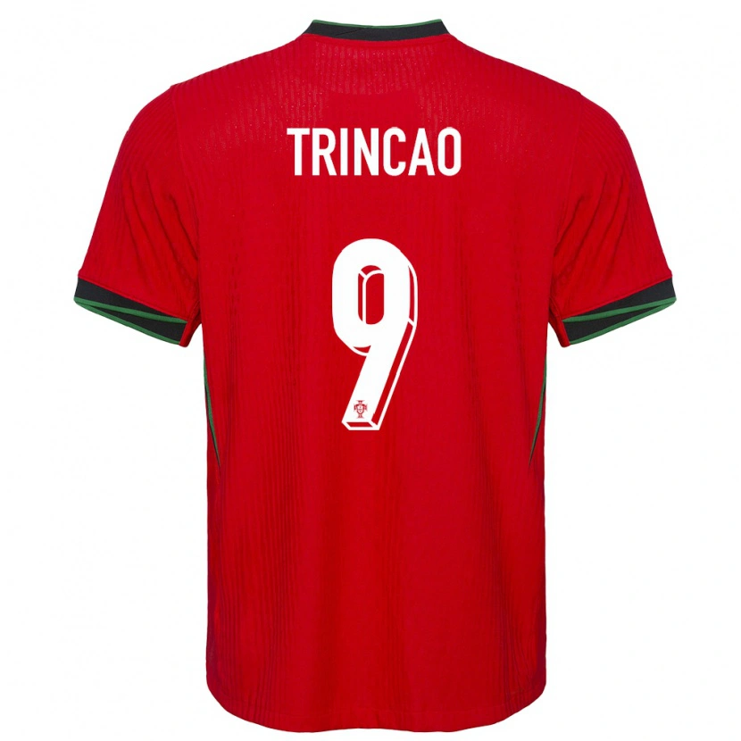 Danxen Homme Maillot Portugal Trincão #9 Rouge Tenues Domicile 24-26 T-Shirt
