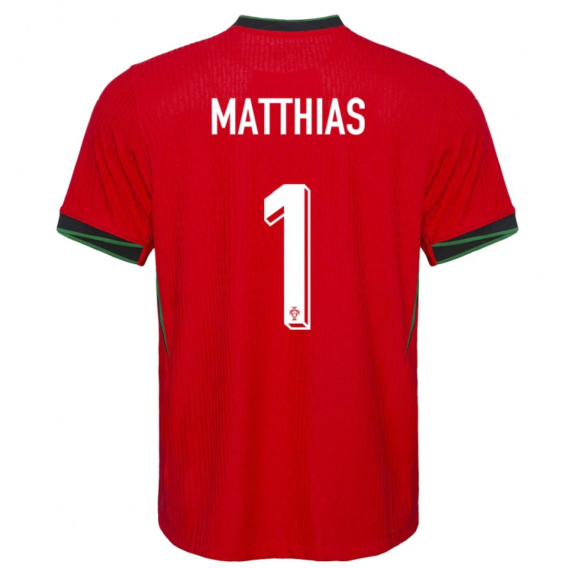 Danxen Homme Maillot Portugal Matthias Da Silva #1 Rouge Tenues Domicile 24-26 T-Shirt