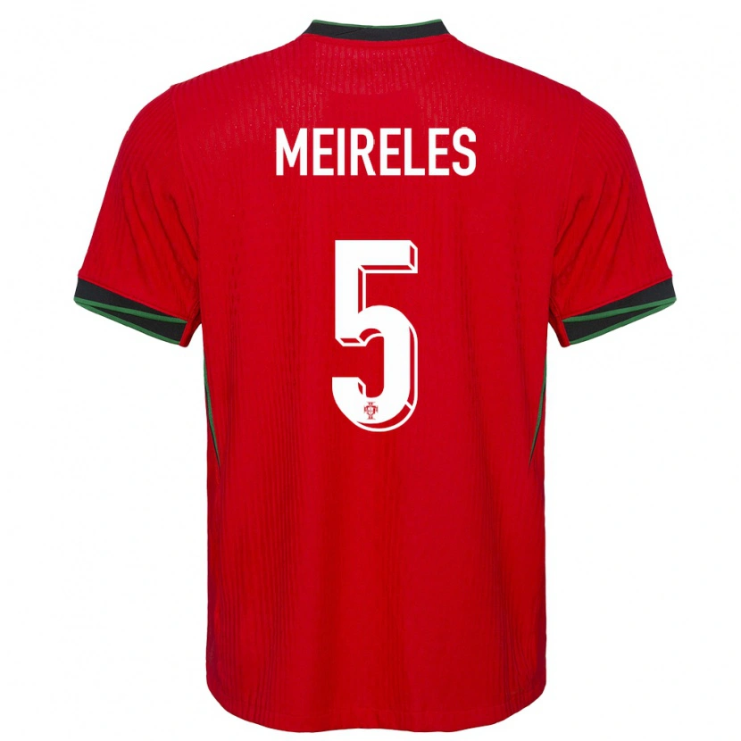 Danxen Homme Maillot Portugal Afonso Meireles #5 Rouge Tenues Domicile 24-26 T-Shirt