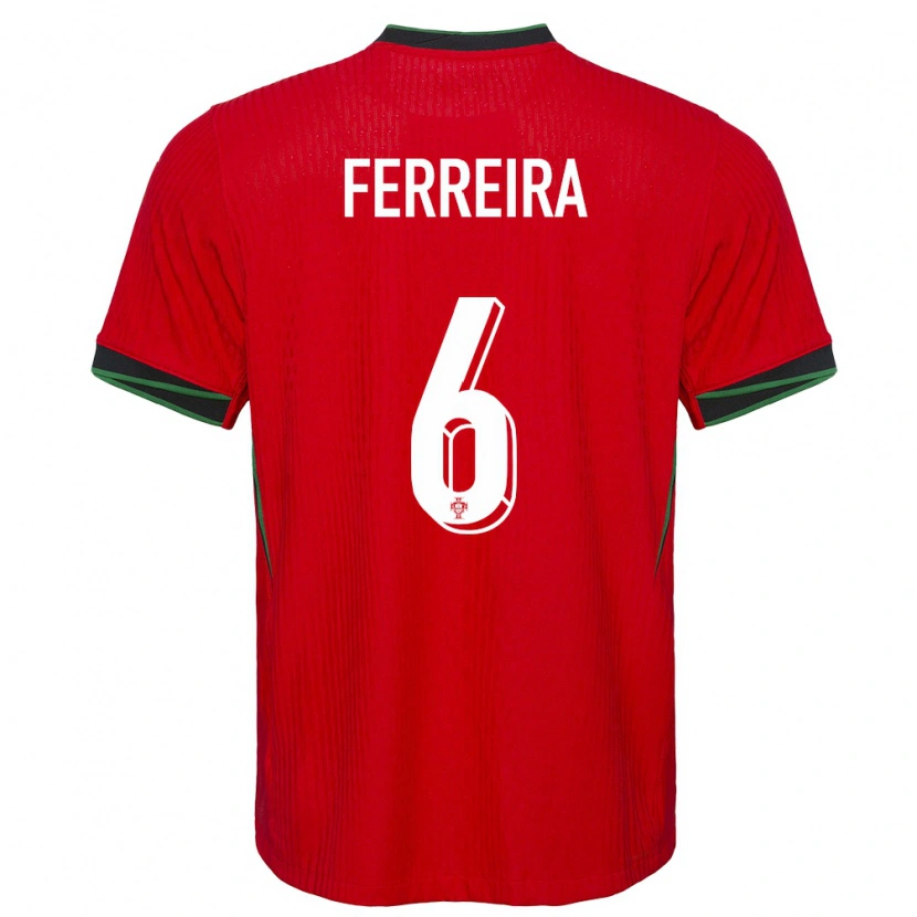 Danxen Homme Maillot Portugal Martim Ferreira #6 Rouge Tenues Domicile 24-26 T-Shirt