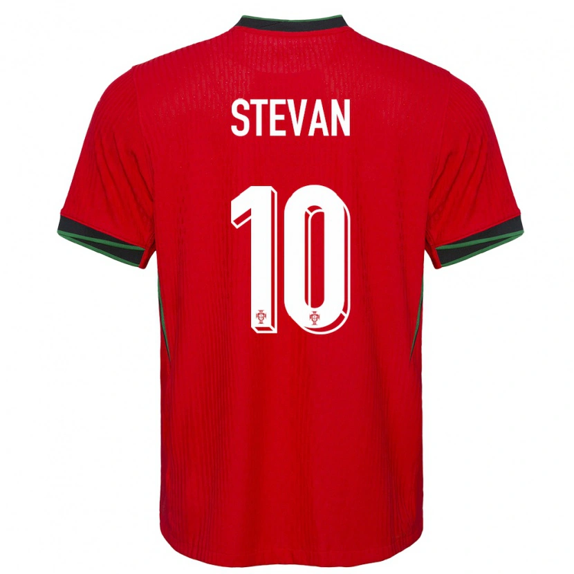 Danxen Homme Maillot Portugal Stevan #10 Rouge Tenues Domicile 24-26 T-Shirt