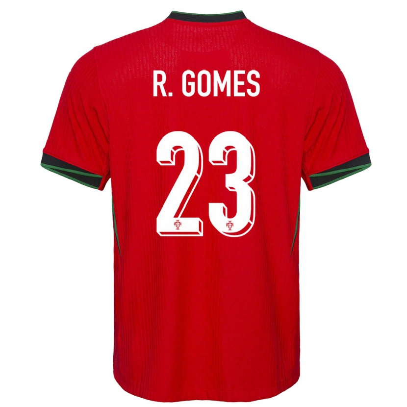 Danxen Homme Maillot Portugal Rodrigo Gomes #23 Rouge Tenues Domicile 24-26 T-Shirt