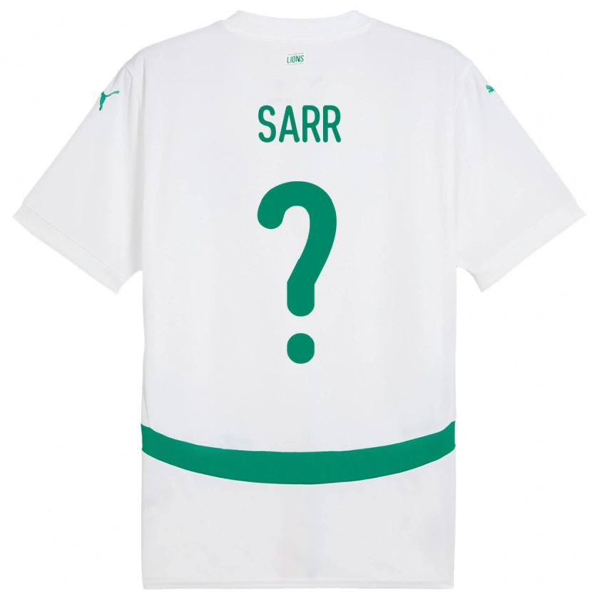 Danxen Homme Maillot Sénégal Assane Sarr #0 Blanc Tenues Domicile 24-26 T-Shirt