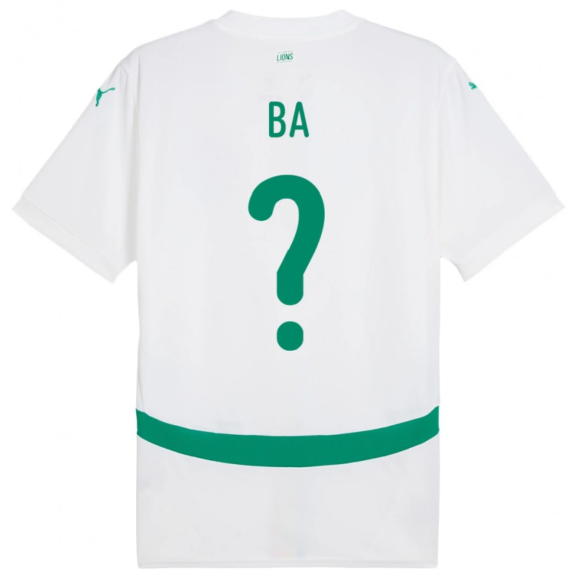 Danxen Homme Maillot Sénégal Mahamet Ba #0 Blanc Tenues Domicile 24-26 T-Shirt
