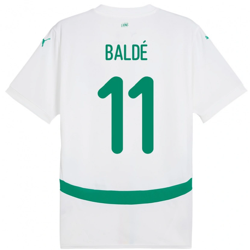 Danxen Homme Maillot Sénégal Haby Balde #11 Blanc Tenues Domicile 24-26 T-Shirt