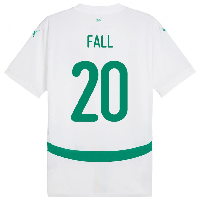 Danxen Homme Maillot Sénégal Korka Fall #20 Blanc Tenues Domicile 24-26 T-Shirt