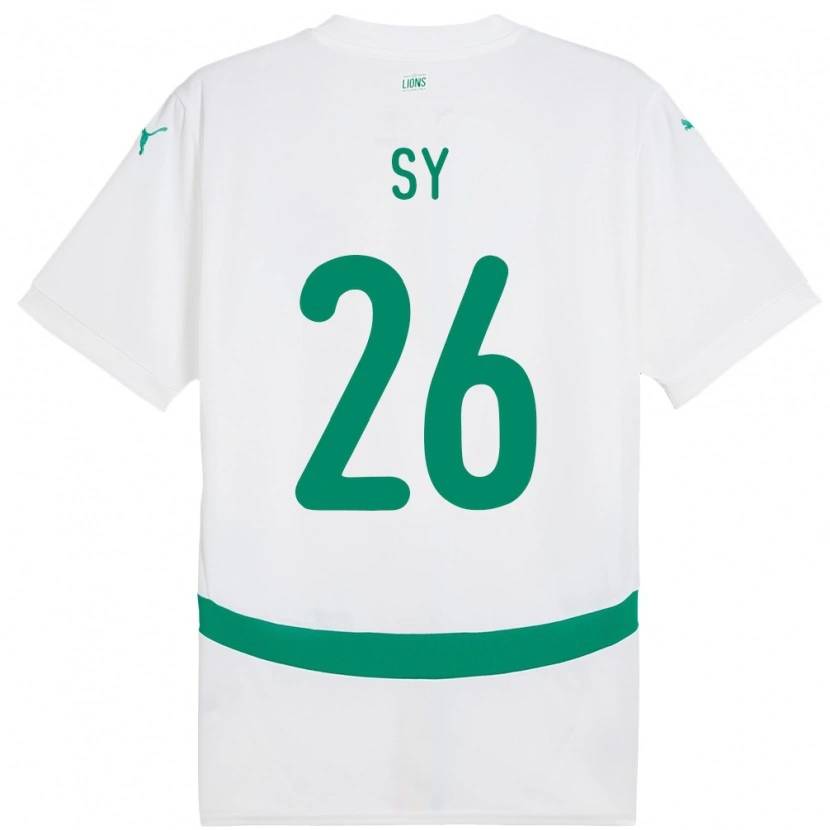 Danxen Homme Maillot Sénégal Astou Sy #26 Blanc Tenues Domicile 24-26 T-Shirt