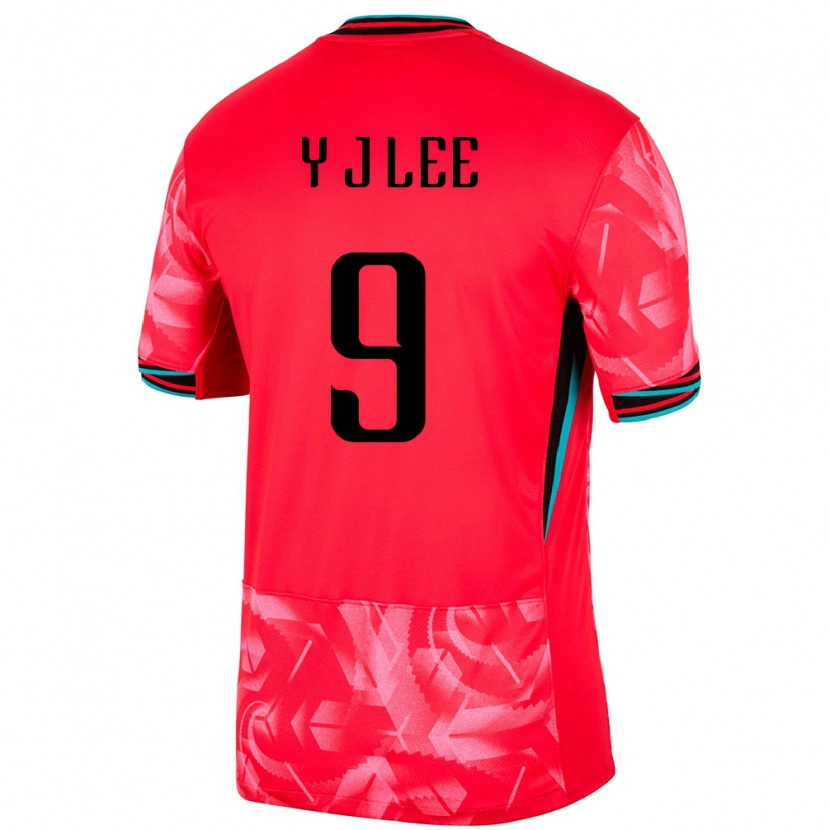 Danxen Homme Maillot Corée Du Sud Lee Young Jun #9 Rouge Tenues Domicile 24-26 T-Shirt
