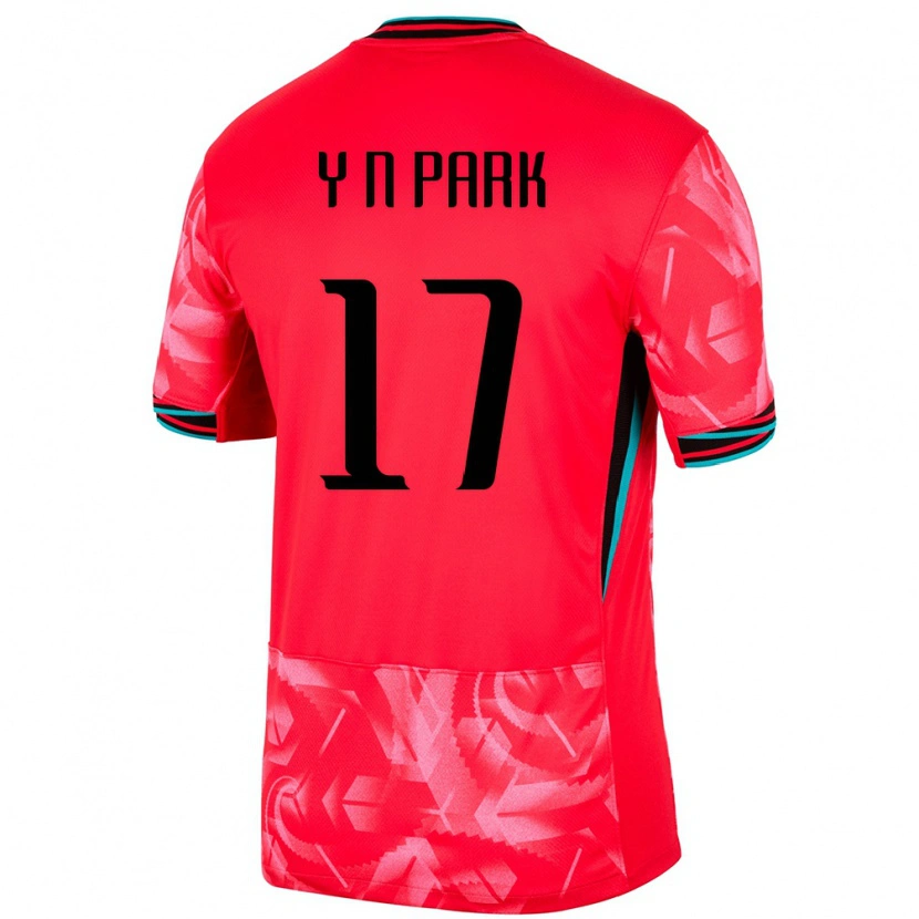 Danxen Homme Maillot Corée Du Sud Park Ye Na #17 Rouge Tenues Domicile 24-26 T-Shirt