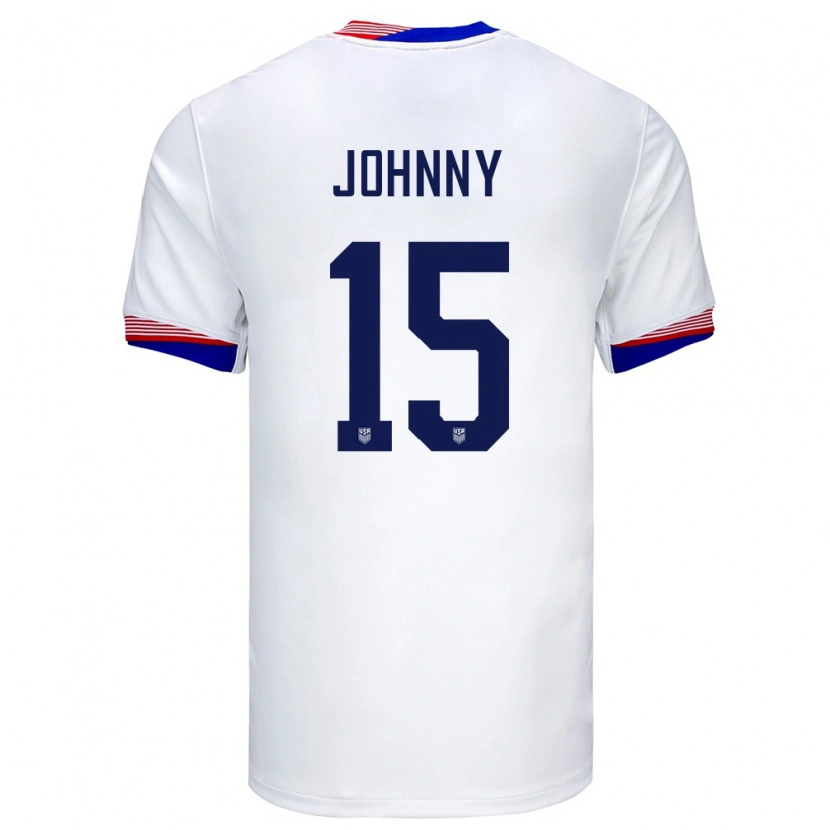 Danxen Homme Maillot États-Unis Johnny Cardoso #15 Blanc Tenues Domicile 24-26 T-Shirt