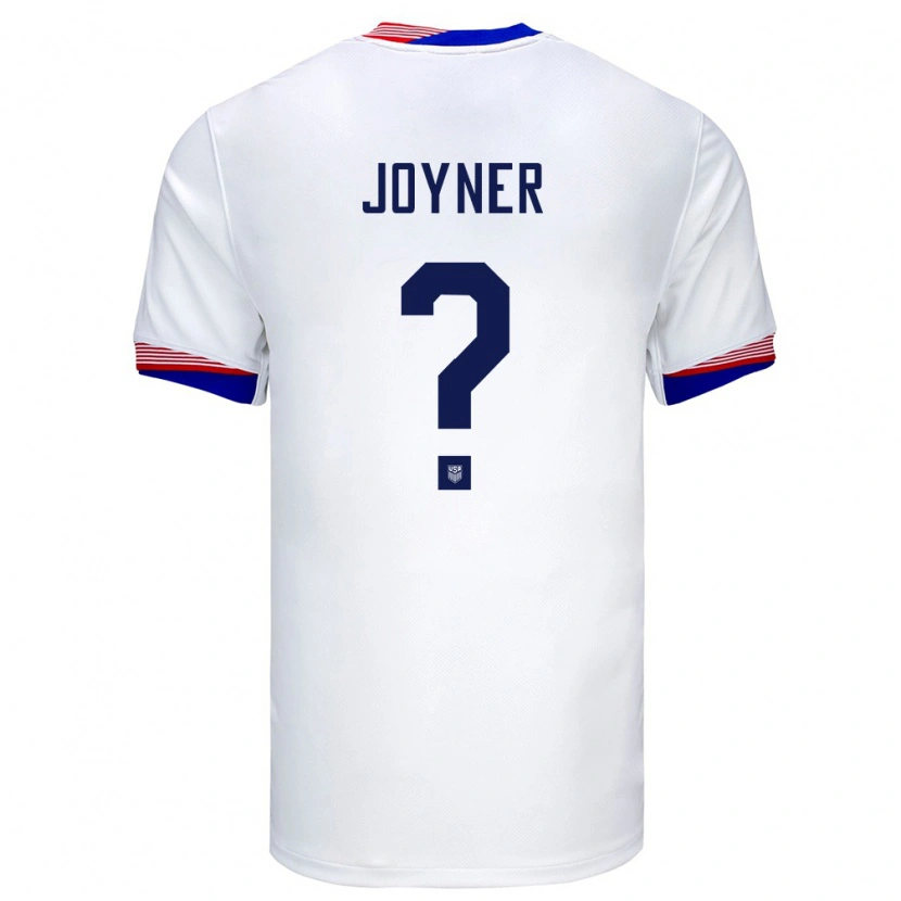 Danxen Homme Maillot États-Unis Mykhi Joyner #0 Blanc Tenues Domicile 24-26 T-Shirt