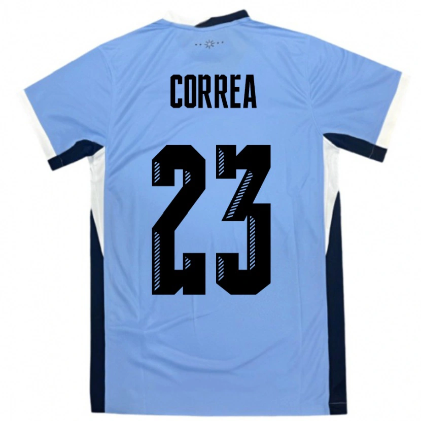 Danxen Homme Maillot Uruguay Fabrizio Correa #23 Blanc Noir Tenues Domicile 24-26 T-Shirt