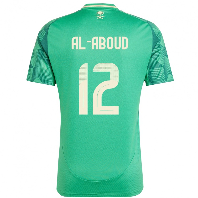 Danxen Homme Maillot Arabie Saoudite Mehdi Al-Aboud #12 Vert Tenues Domicile 24-26 T-Shirt