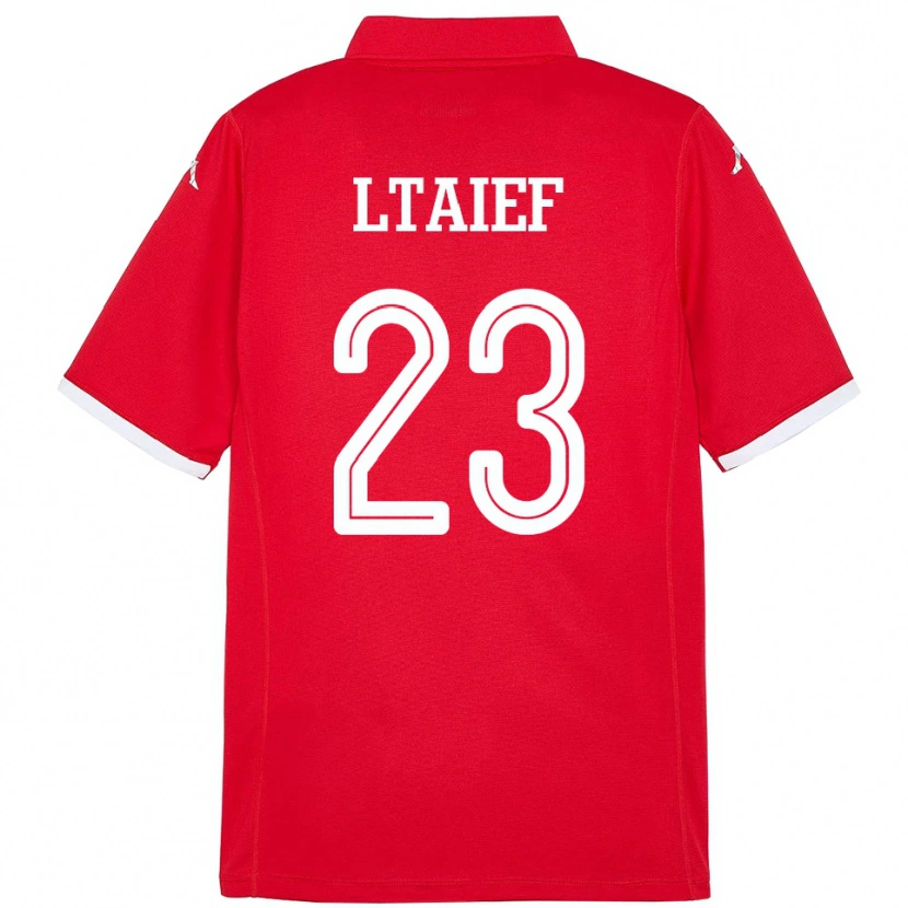 Danxen Homme Maillot Tunisie Sayfallah Ltaief #23 Rouge Tenues Domicile 24-26 T-Shirt