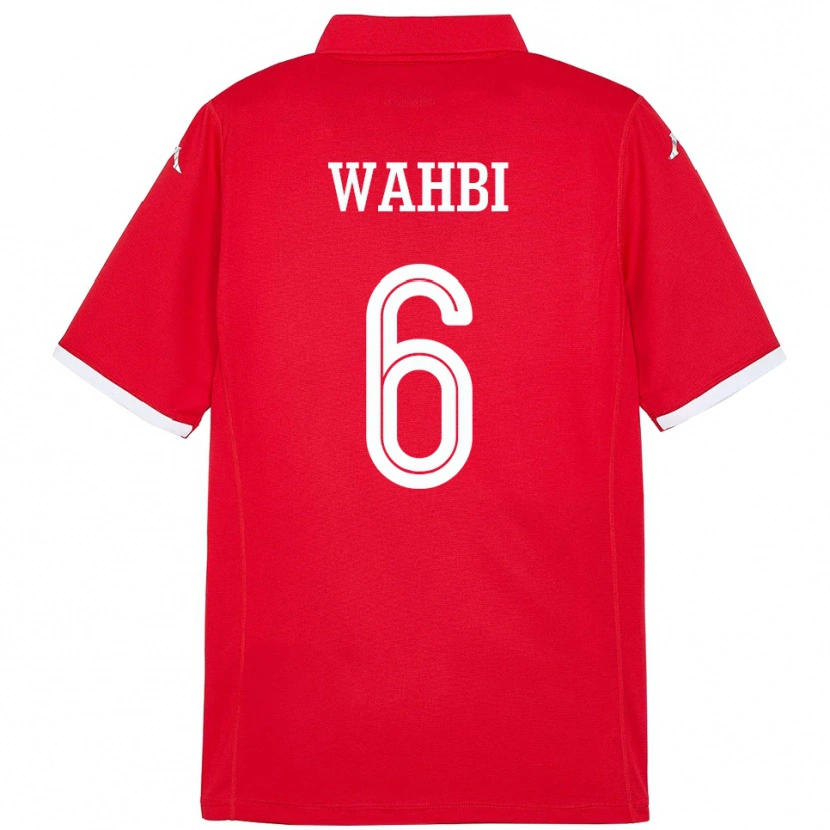 Danxen Homme Maillot Tunisie Gaith Wahbi #6 Rouge Tenues Domicile 24-26 T-Shirt