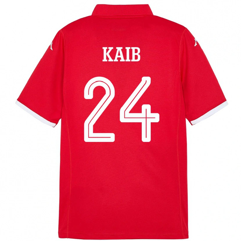 Danxen Homme Maillot Tunisie Rami Kaib #24 Rouge Tenues Domicile 24-26 T-Shirt