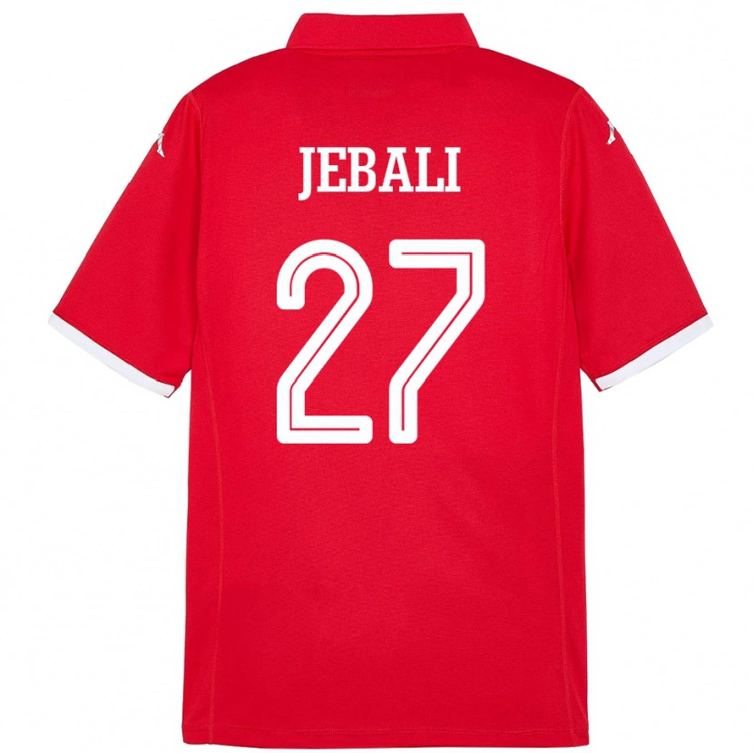 Danxen Homme Maillot Tunisie Issam Jebali #27 Rouge Tenues Domicile 24-26 T-Shirt