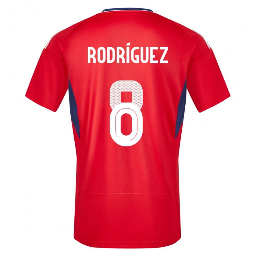 Danxen Homme Maillot Costa Rica Bryson Rodríguez #8 Rouge Tenues Domicile 24-26 T-Shirt