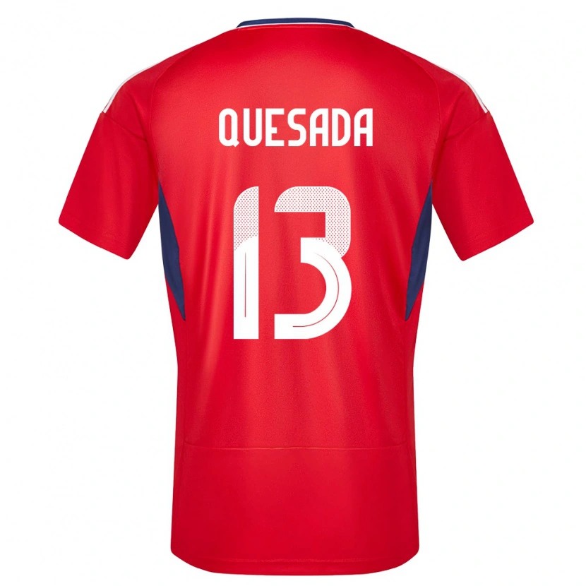 Danxen Homme Maillot Costa Rica Sebastián Quesada #13 Rouge Tenues Domicile 24-26 T-Shirt