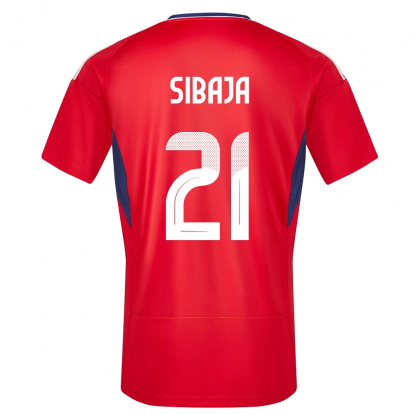 Danxen Homme Maillot Costa Rica Gabriel Sibaja #21 Rouge Tenues Domicile 24-26 T-Shirt