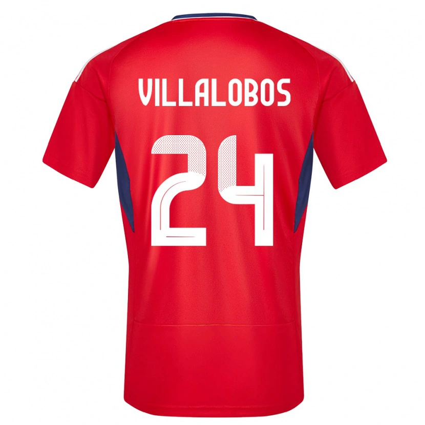 Danxen Homme Maillot Costa Rica Anthuan Villalobos #24 Rouge Tenues Domicile 24-26 T-Shirt