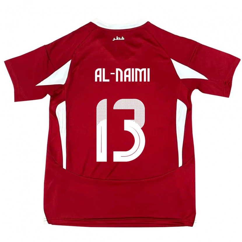 Danxen Homme Maillot Qatar Zahra Al Naimi #13 Rouge Tenues Domicile 24-26 T-Shirt