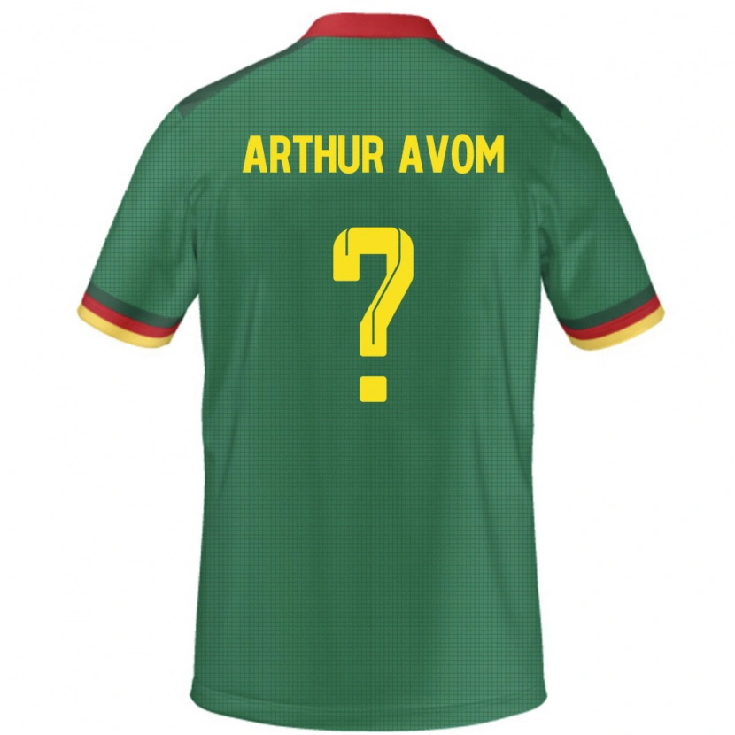 Danxen Homme Maillot Cameroun Arthur Avom #0 Vert Tenues Domicile 24-26 T-Shirt