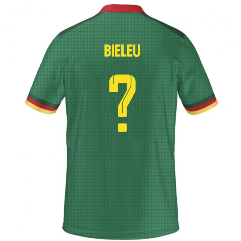 Danxen Homme Maillot Cameroun Benjamin Bieleu #0 Vert Tenues Domicile 24-26 T-Shirt