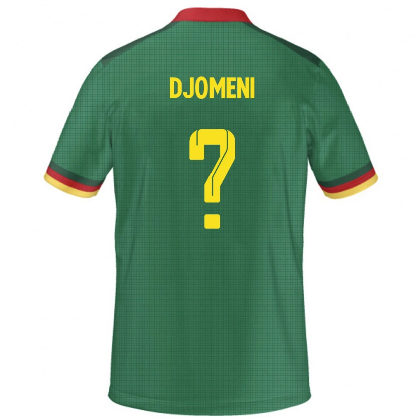 Danxen Homme Maillot Cameroun Eric Djomeni #0 Vert Tenues Domicile 24-26 T-Shirt