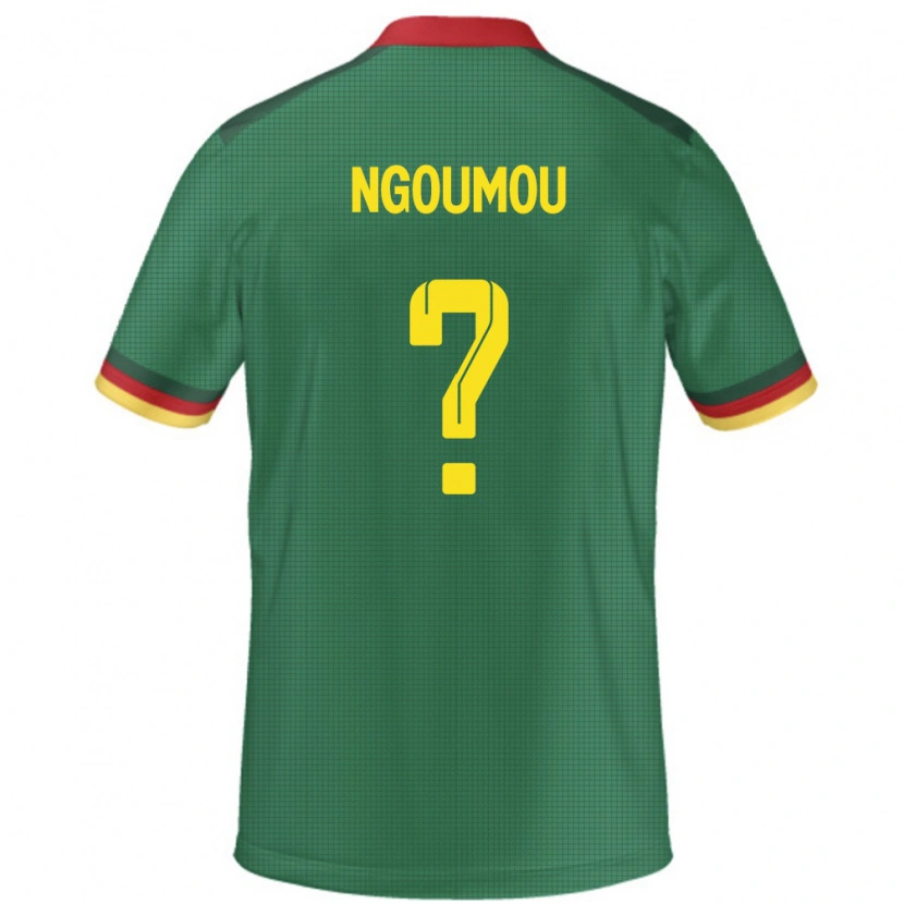 Danxen Homme Maillot Cameroun Kilian Ngoumou #0 Vert Tenues Domicile 24-26 T-Shirt
