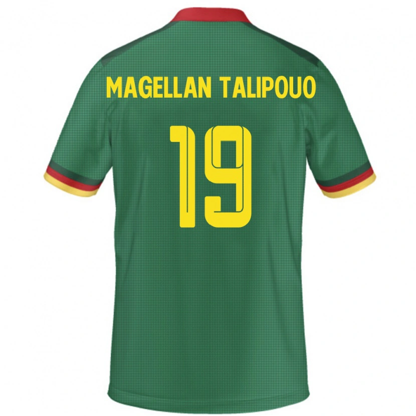 Danxen Homme Maillot Cameroun Ghane Magellan Talipouo #19 Vert Tenues Domicile 24-26 T-Shirt
