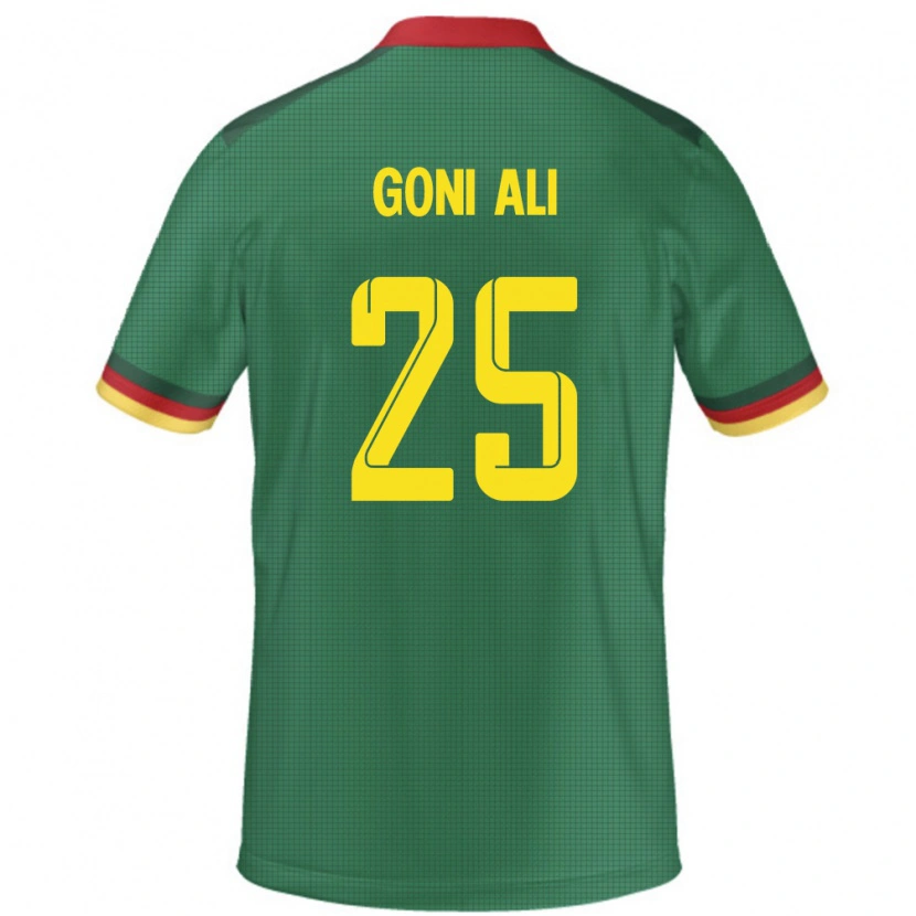 Danxen Homme Maillot Cameroun Goni Ali #25 Vert Tenues Domicile 24-26 T-Shirt